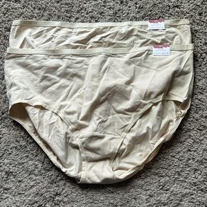 Lot of 2 Cacique Lane Bryant Cotton High Leg Brief Nude Color 18/20